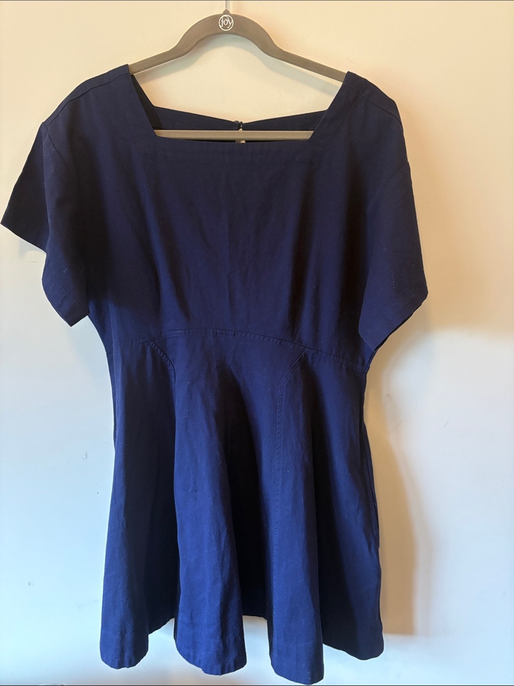 FREE-EST Women's Navy Square-Neck dress